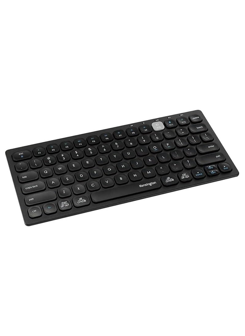 Wireless Mini Keyboard via Bluetooth or USB 3.0, Compact QWERTY IT Multi-Device and Dual Wireless, Compatible with Windows, Mac, iOS and Chrome OS Arabic