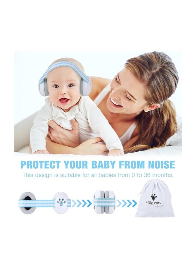 Baby EarMuffs Baby Ear Protection for Babies and Toddlers up to 36 Months Comfortable Baby Headphones Prevent Hearing Damage Improve Sleep