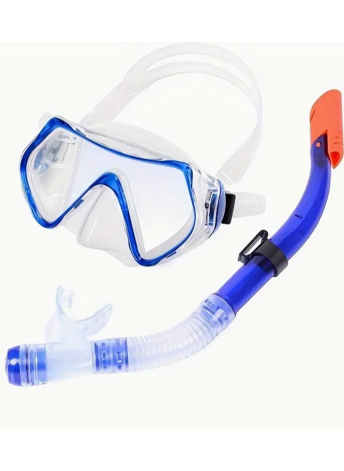 Snorkeling Mask Full Face with 180° Panoramic View, Anti-Fog & Anti-Leak Design, Foldable Breathing Tube, Adjustable Strap, Camera Mount, Ideal for Adults & Kids, Scuba Diving & Swimming Gear