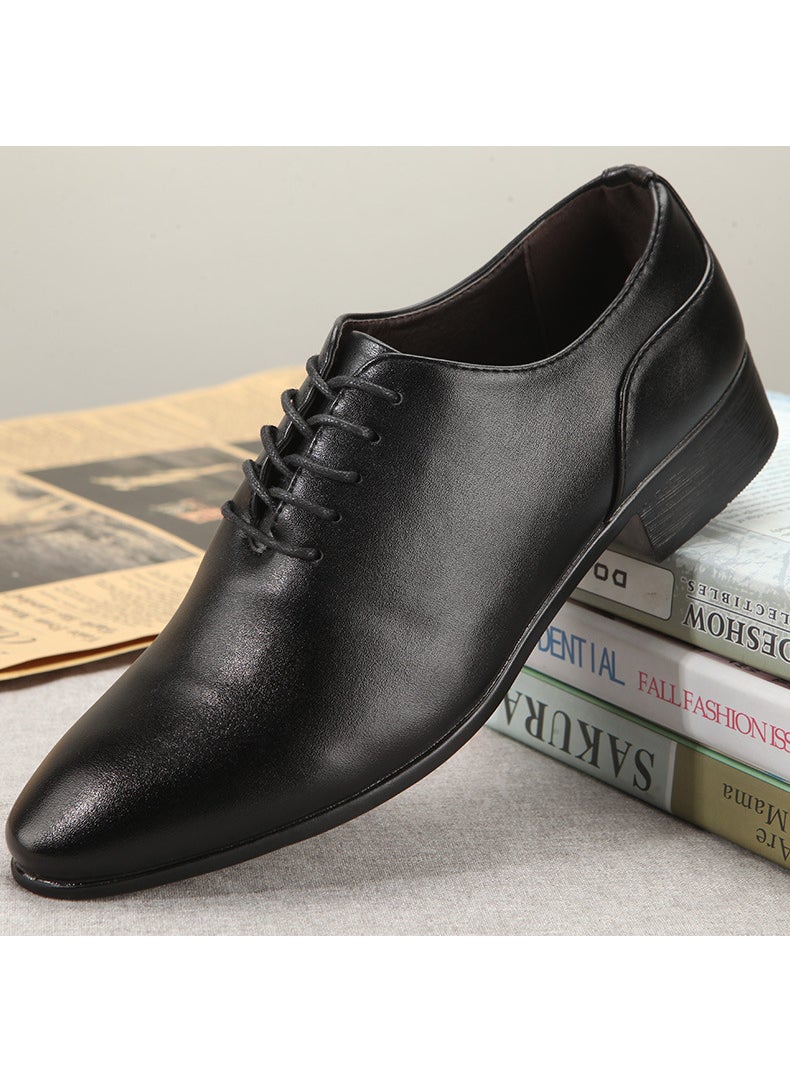 Korean Style White Pointed Mens Business Casual Shoes for Spring/SummerBlack 8379 Black 8379