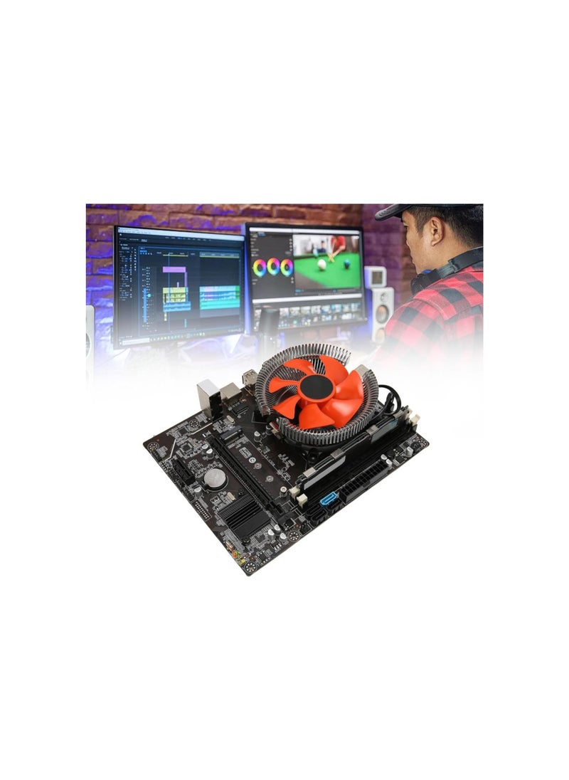 Motherboard CPU Combo, Indicator Light DDR3 PC Motherboard 12 Threads Gigabit Network Card X79 for Desktop PC