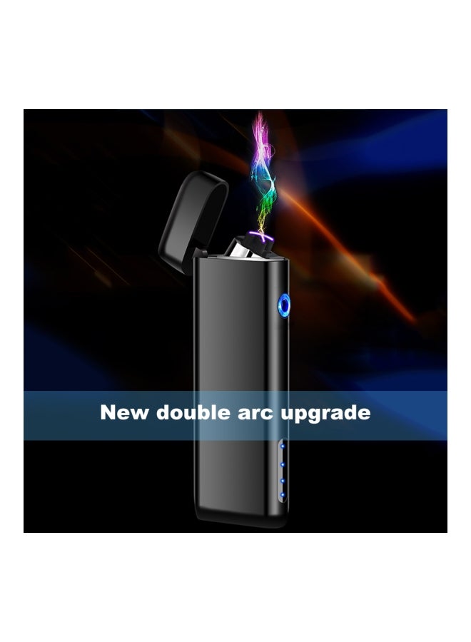 Rechargeable Double Arc Electric Lighter Blue/Silver