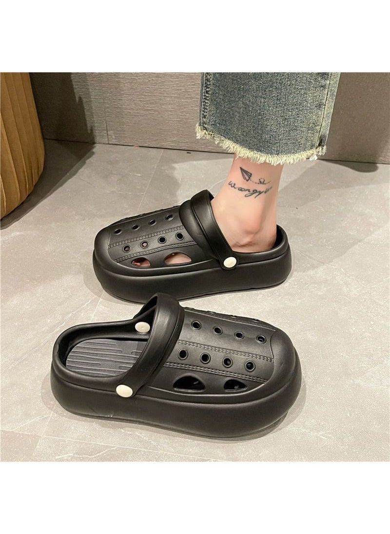 2023 Womens Summer Beach Clogs Thick Sole Non-SlipBlack light board Black light board