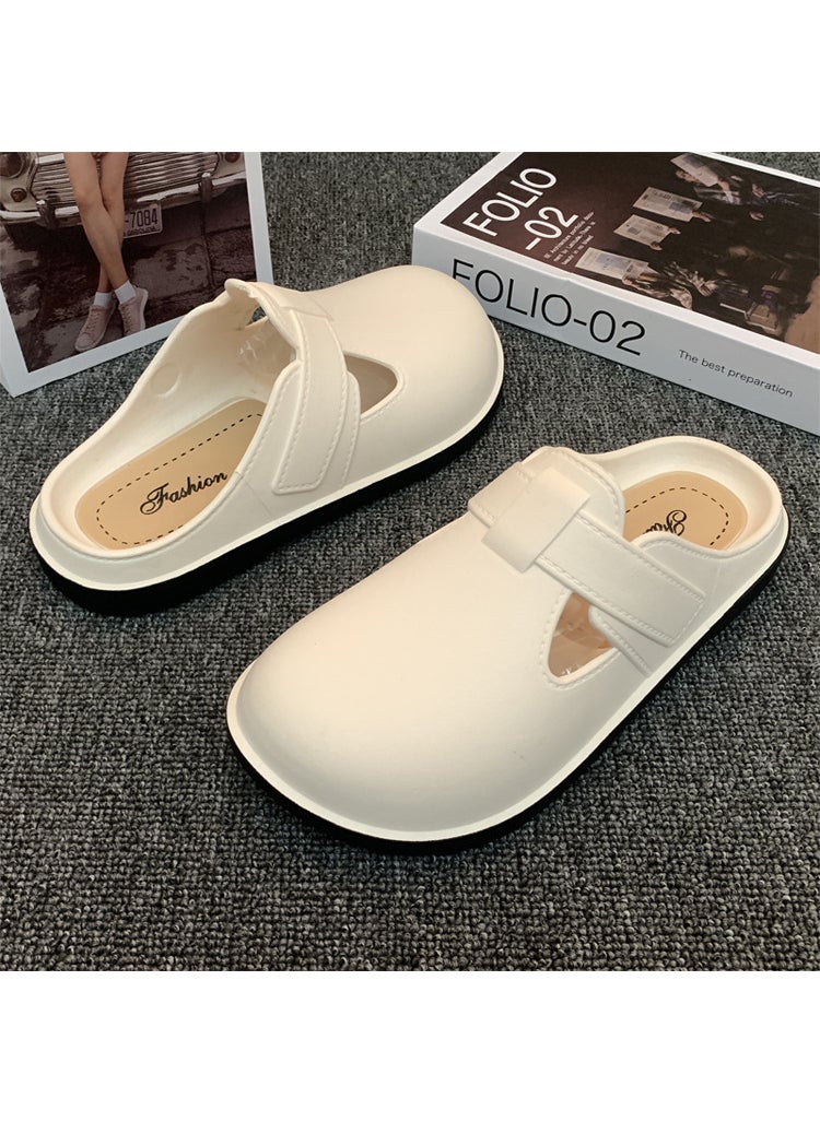 Womens Casual Comfort Slip-On Flat Clogs806 Hole Shoes Apricot 806 Hole Shoes Apricot