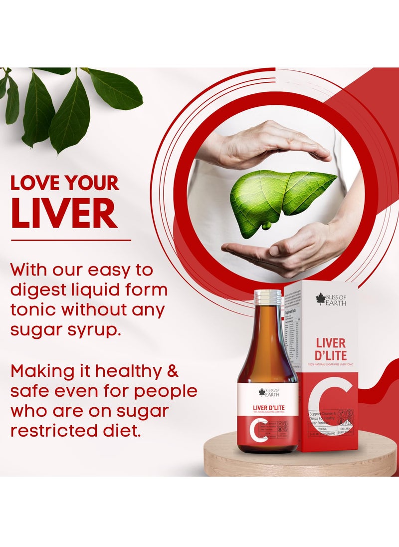 Natural Liver Detox Syrup Sugar Free Detox Supplement To Support Healthy Liver Function Improves Digestion & Appetite 200ml Pack of 2