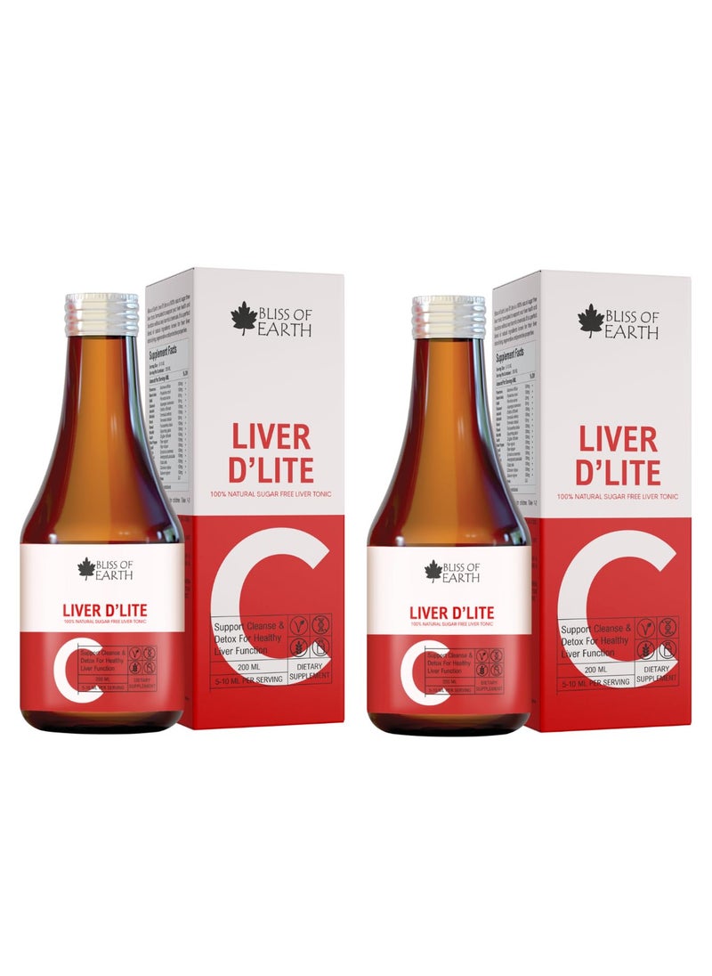 Natural Liver Detox Syrup Sugar Free Detox Supplement To Support Healthy Liver Function Improves Digestion & Appetite 200ml Pack of 2