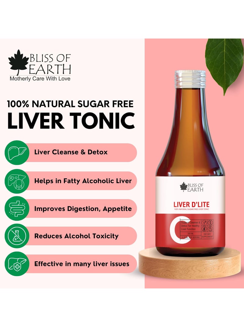 Natural Liver Detox Syrup Sugar Free Detox Supplement To Support Healthy Liver Function Improves Digestion & Appetite 200ml Pack of 2