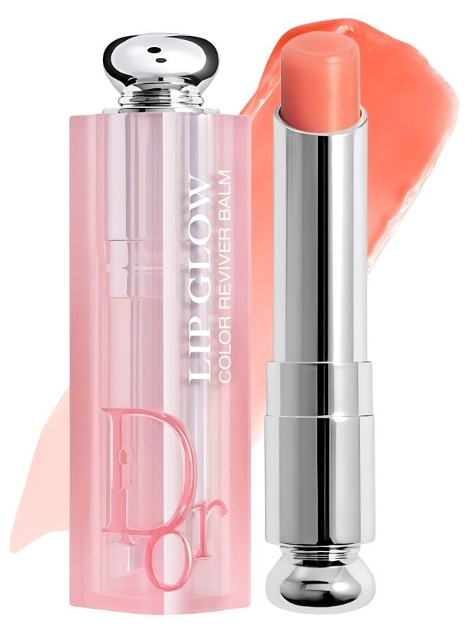 Dior Addict Lip Glow Balm - Shade 004 Coral, 3.2g | Hydrating Lip Balm with Color Reviver Technology