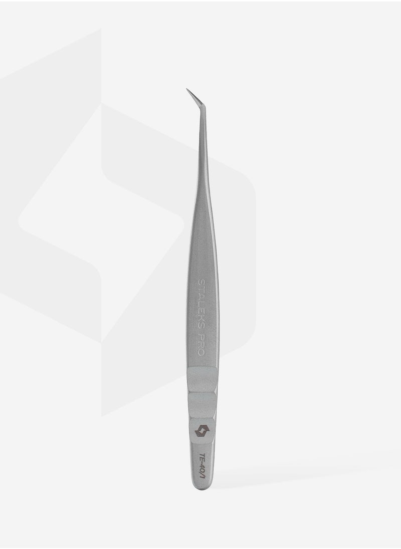 Professional eyelash tweezers EXPERT 40 TYPE 1 (L-shaped, 50′)