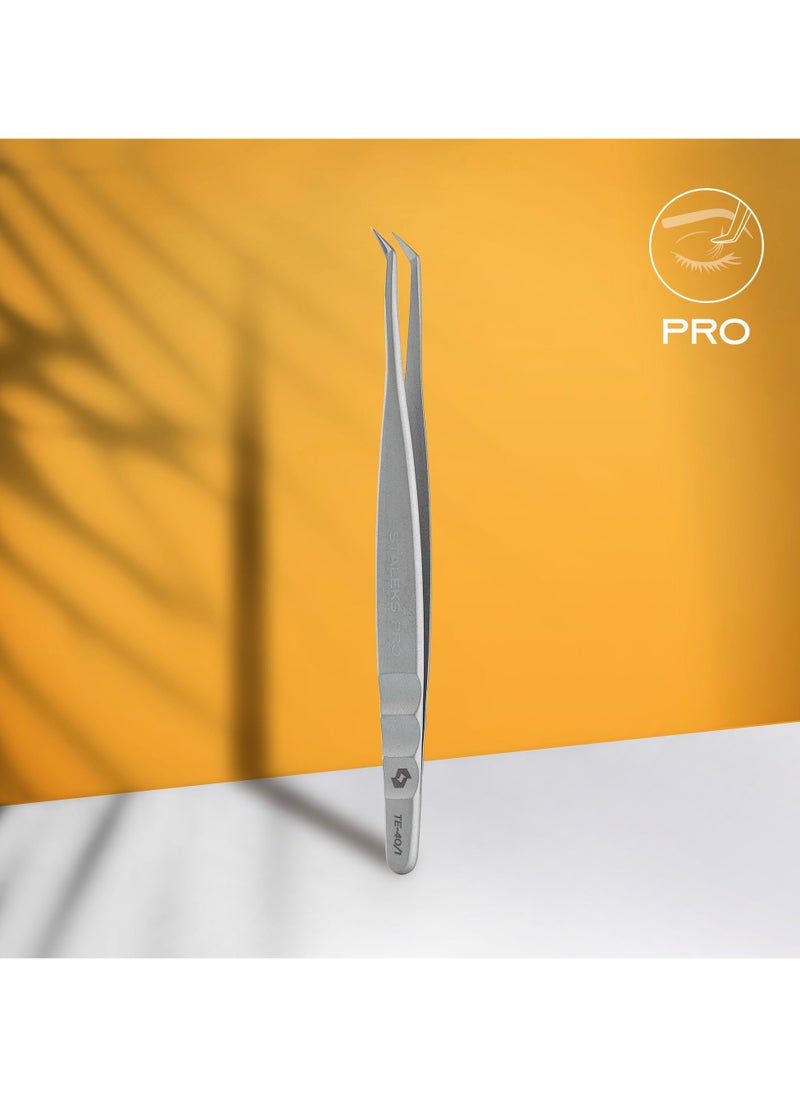 Professional eyelash tweezers EXPERT 40 TYPE 1 (L-shaped, 50′)