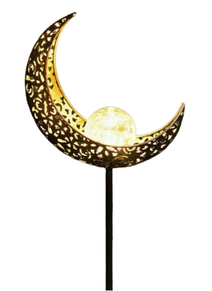 HilalFul Outdoor Solar Light - Crescent | Light Decoration for Home, Office, Restaurants | Outdoor Decorative Lighting in Ramadan, Eid | Patio | Warm White Light