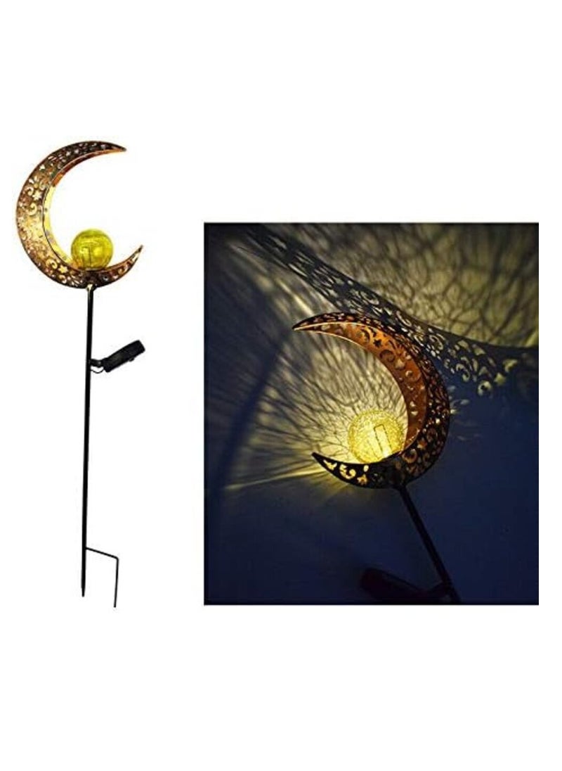 HilalFul Outdoor Solar Light - Crescent | Light Decoration for Home, Office, Restaurants | Outdoor Decorative Lighting in Ramadan, Eid | Patio | Warm White Light