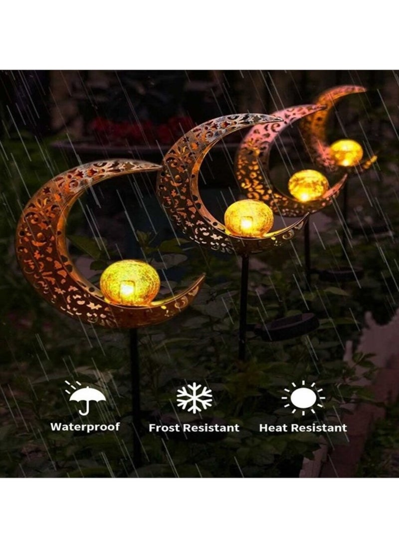 HilalFul Outdoor Solar Light - Crescent | Light Decoration for Home, Office, Restaurants | Outdoor Decorative Lighting in Ramadan, Eid | Patio | Warm White Light