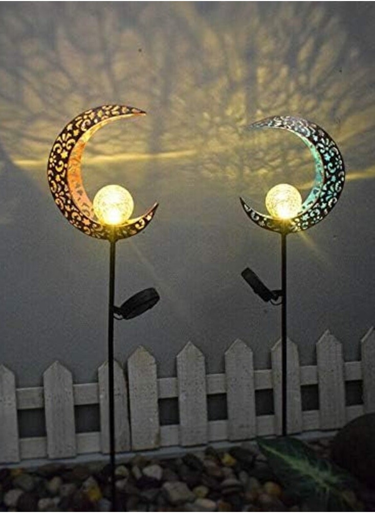 HilalFul Outdoor Solar Light - Crescent | Light Decoration for Home, Office, Restaurants | Outdoor Decorative Lighting in Ramadan, Eid | Patio | Warm White Light