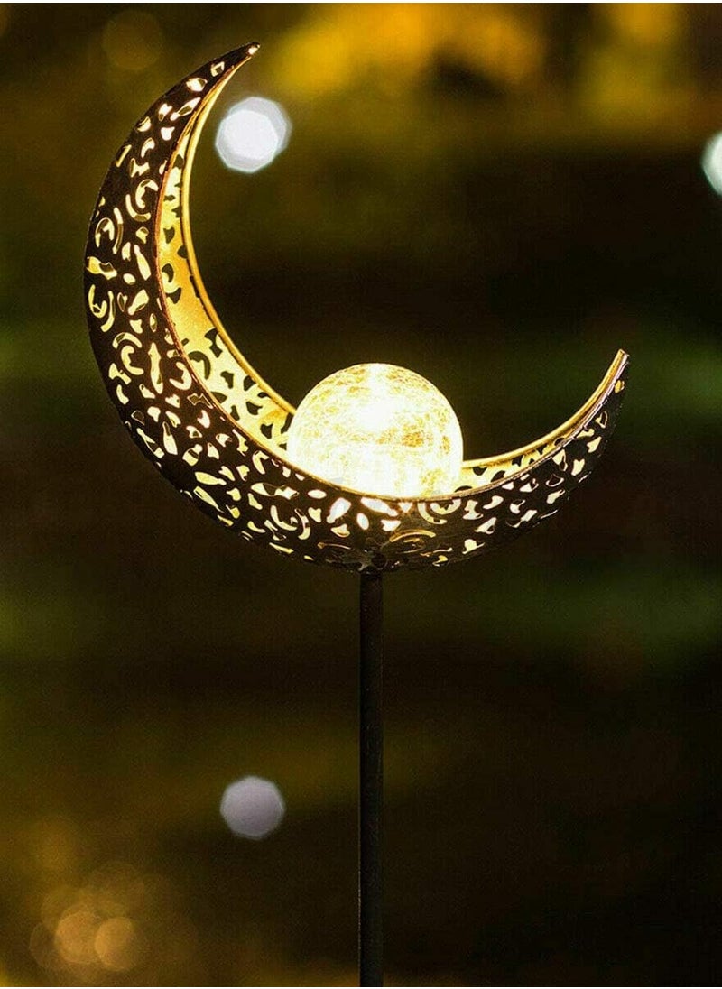 HilalFul Outdoor Solar Light - Crescent | Light Decoration for Home, Office, Restaurants | Outdoor Decorative Lighting in Ramadan, Eid | Patio | Warm White Light