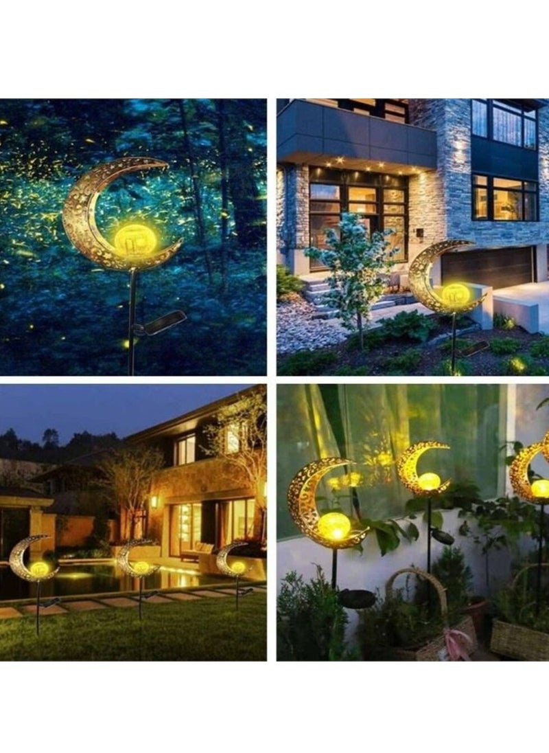 HilalFul Outdoor Solar Light - Crescent | Light Decoration for Home, Office, Restaurants | Outdoor Decorative Lighting in Ramadan, Eid | Patio | Warm White Light