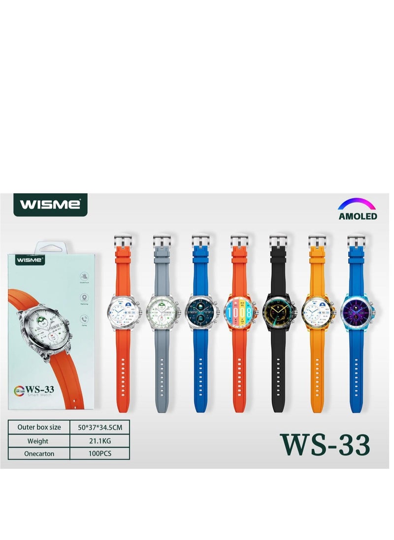 Wisme WS33 Smartwatch | 7-in-1 Strap Set, Fitness Tracking & Health Monitoring, Smartwatch