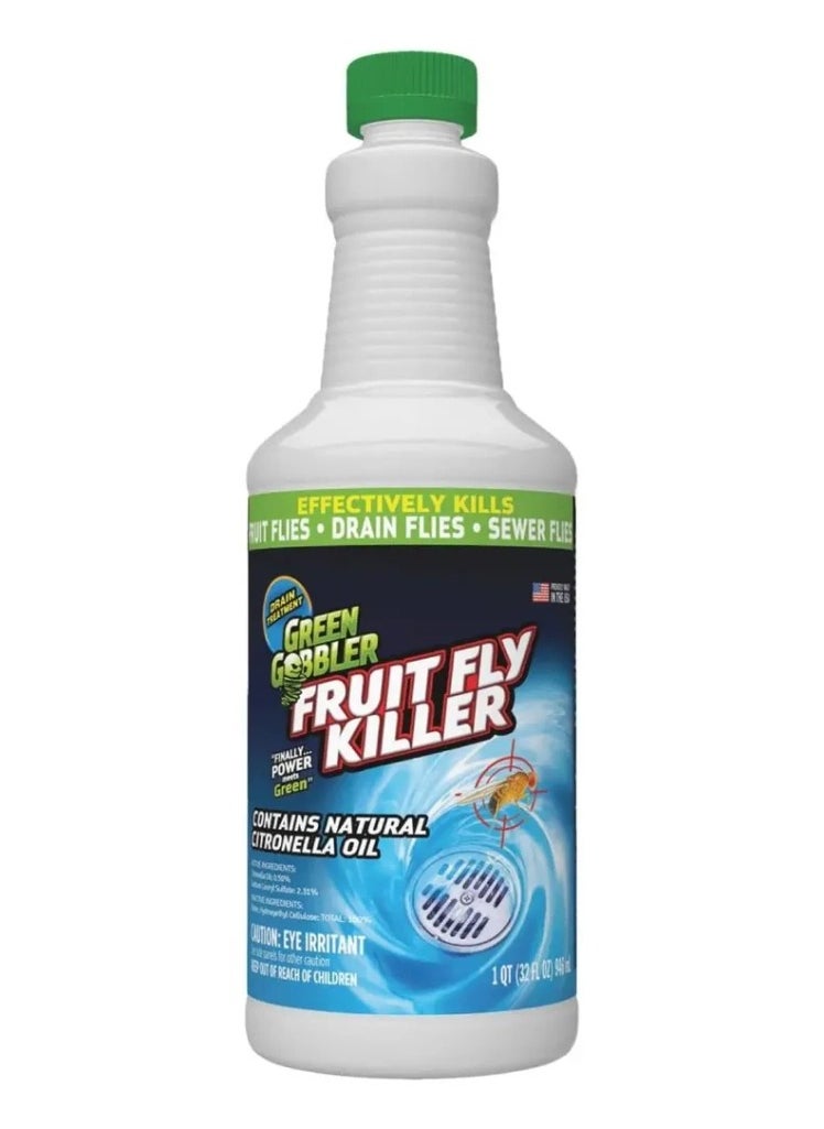 GREEN GOBBLER Fruit Fly Killer Gel Drain Opener and Cleaner 32oz