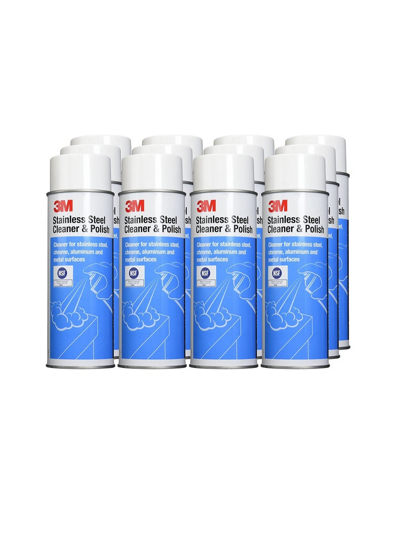 3M MROS3M101 Stainless Steel Cleaner and Polish (Pack of 12)