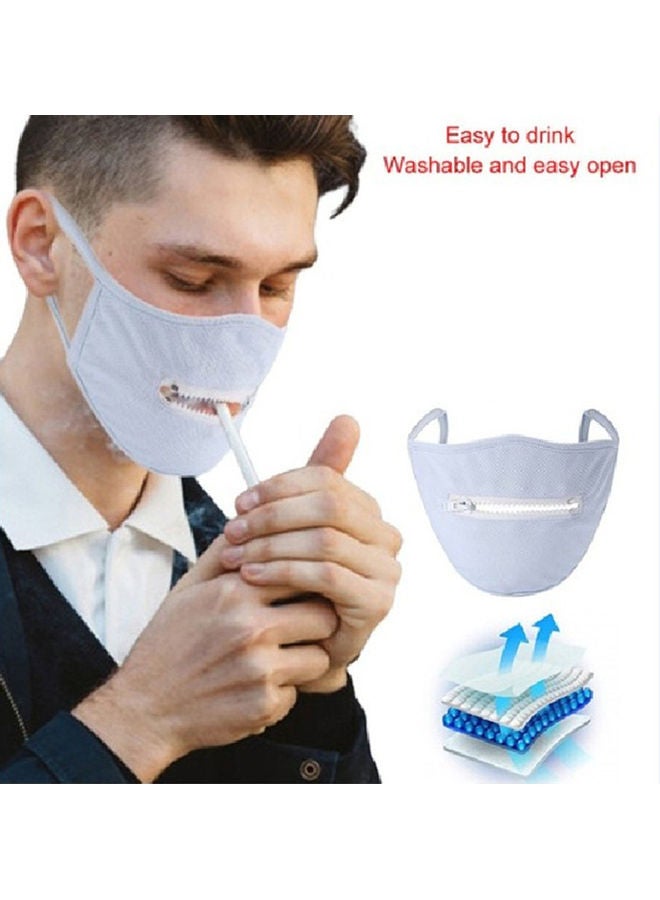 Washable Protective Zipper Openable Mask