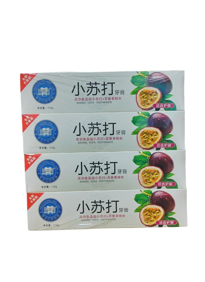 Toothpaste with Passion Fruit Flavour –Whitening Formula in Stylish Red and White Packaging