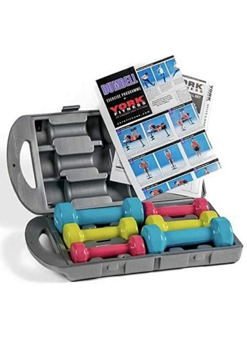 York Fitness 10Kg Vinyl Fitbell Set In A Case