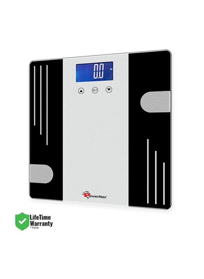 PowerMax Fitness Multi-User Digital Body Fat Scale - Smart BMI & Weight Scale, Body Composition Analyser with 12 User Memory, Human Body Capacity (Model: BCA-07)