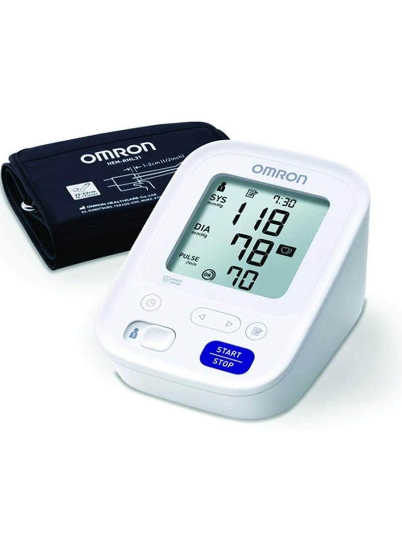 Omron HEM-7131-E, M3 Automatic Blood Pressure Monitor, White