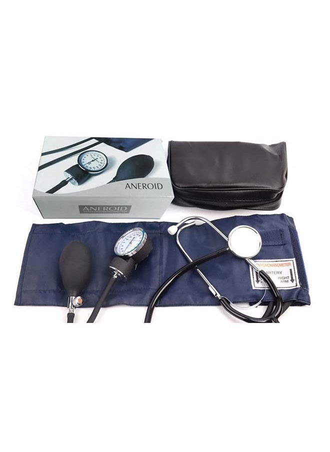 Manual Sphygmomanometer with Single - head Stethoscope Kit - Arm - type, Dial - type for Heart Rate Monitoring and Medical Diagnosis, Aneroid Type with Single - head Stethoscope