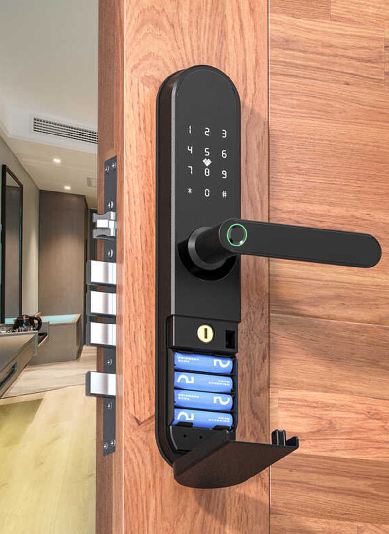 Smart Fingerprint Electronic Door Lock, Fingerprint/Card/Key/Password/Bluetooth, Suitable for Home, Apartment, Office, Hotel