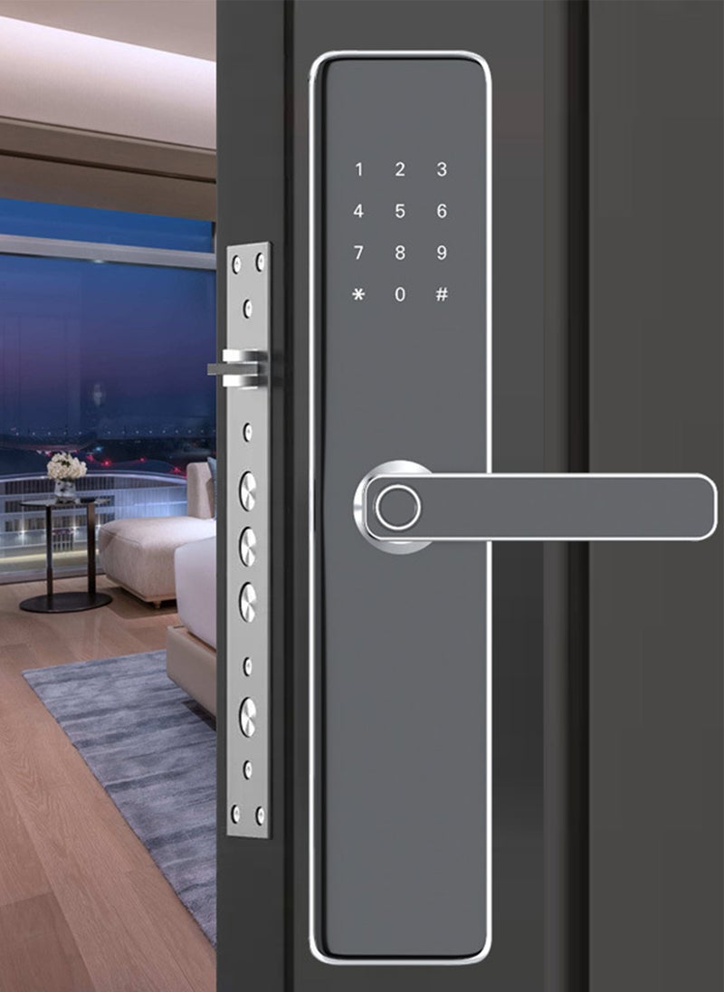 Smart Fingerprint Electronic Door Lock, Fingerprint/Card/Key/Password/Bluetooth, Suitable for Home, Apartment, Office, Hotel