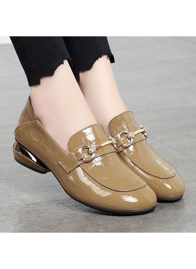 British Style Slip-Ons Khaki