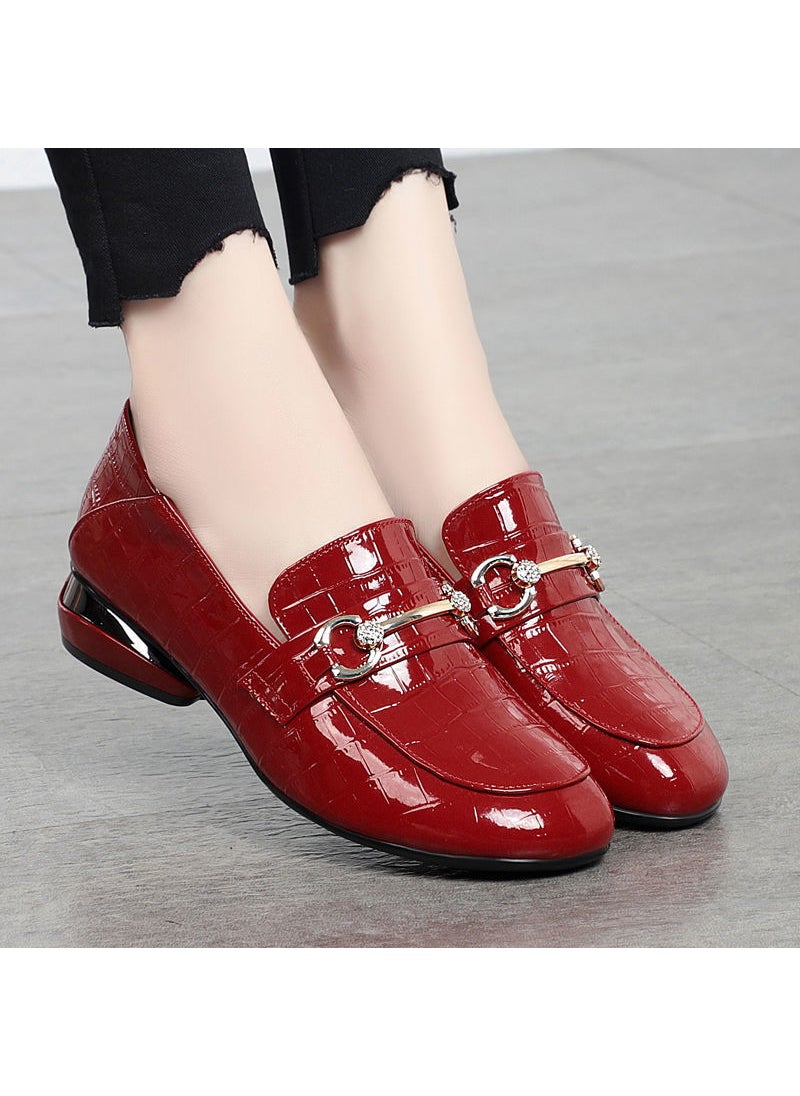 British Style Slip-Ons Red