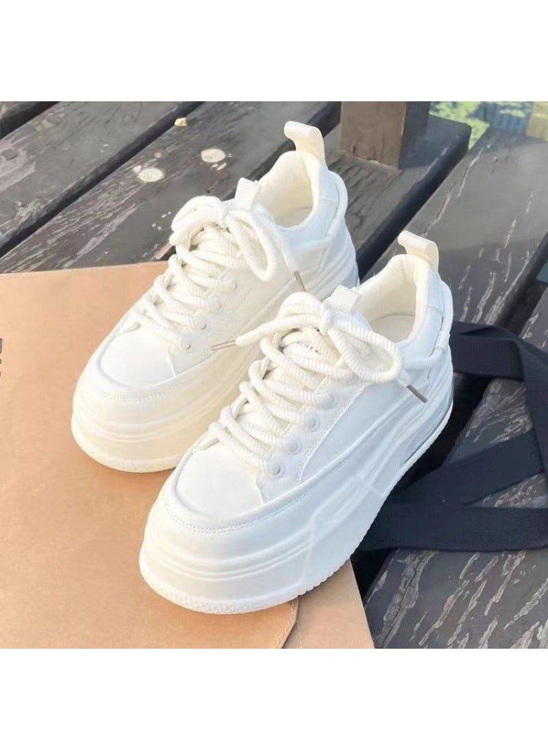 2024 Spring Womens Elevated White Sneakers White