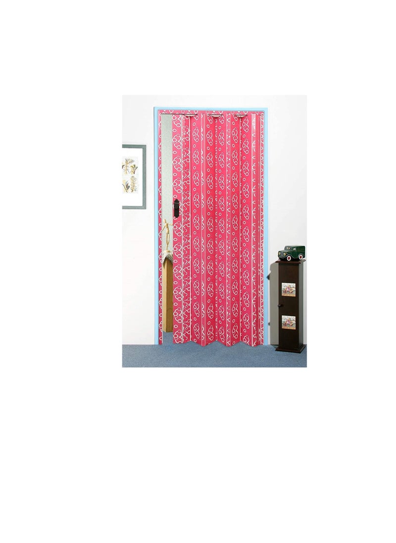 Folding Sliding Doors 210cm Height x 100cm Width Made in Taiwan (PINK)