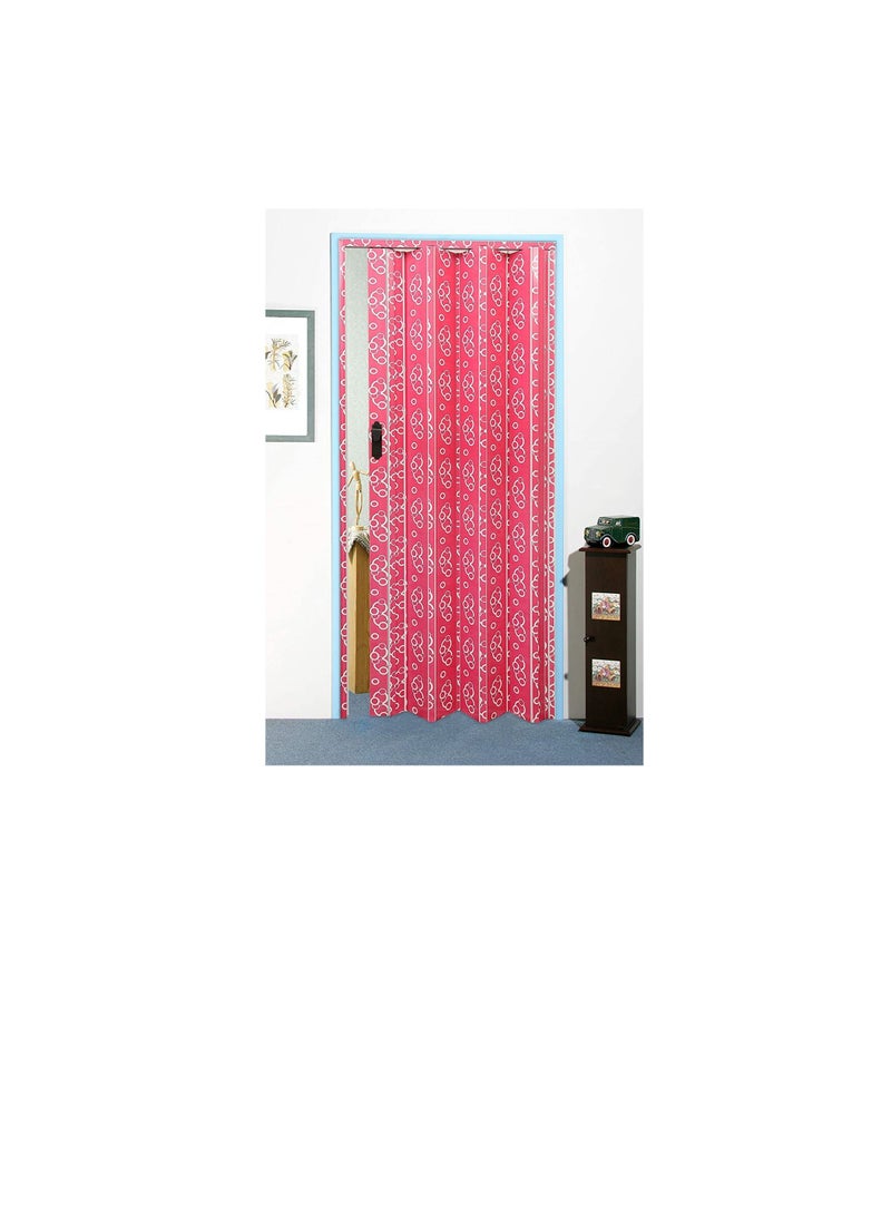 Folding Sliding Doors 210cm Height x 100cm Width Made in Taiwan (PINK)