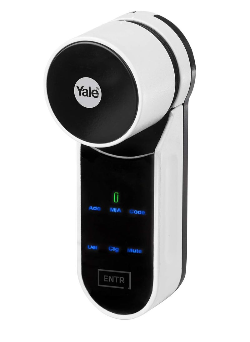 Yale Entry Smart Door Lock, Bluetooth, Remote Control, Black and White