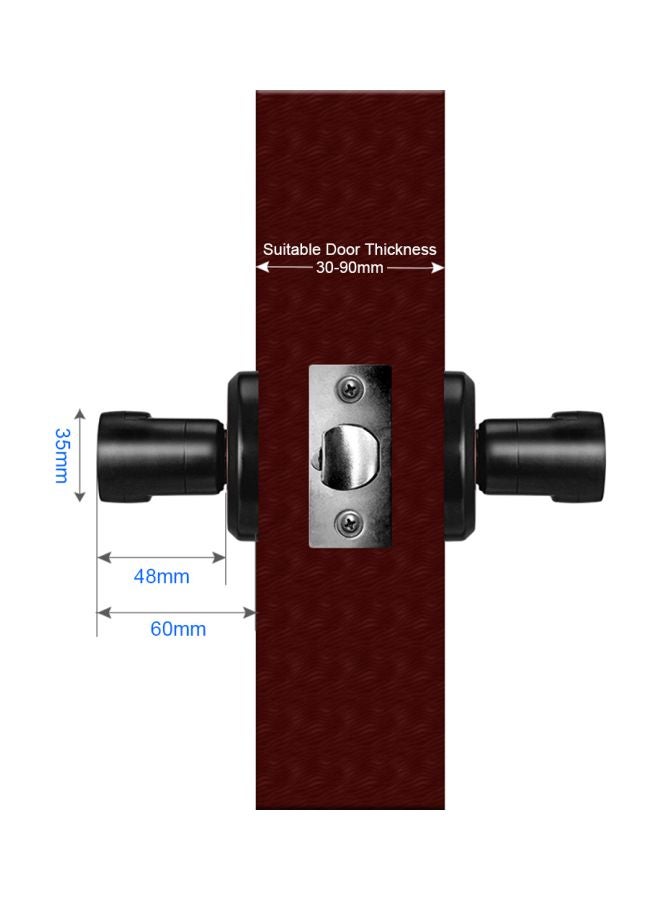 Biometric Fingerprint Handle Lock Black 150x65x25mm