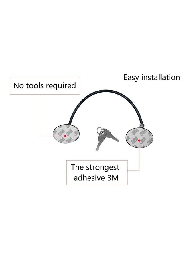 6-Piece Refrigerator Door Lock With 4 keys Black