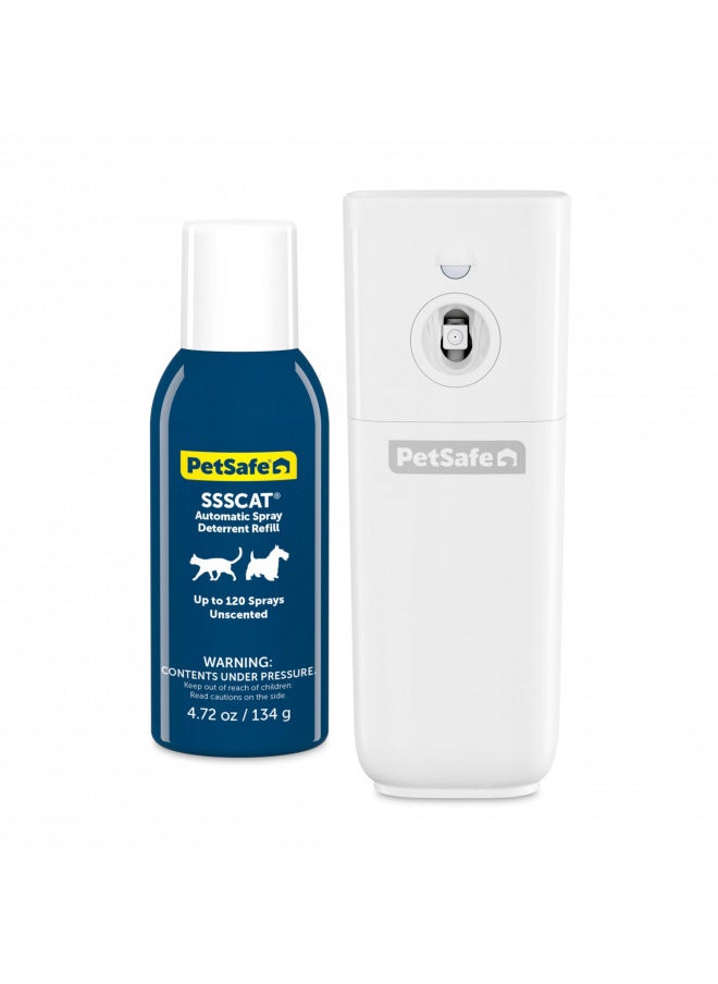 PetSafe SSSCAT Automatic Spray Pet Deterrent - Worlds Leading Motion-Activated Repellent for Cats and Dogs - Keep Pets Off Furniture, Stop Cats from Scratching