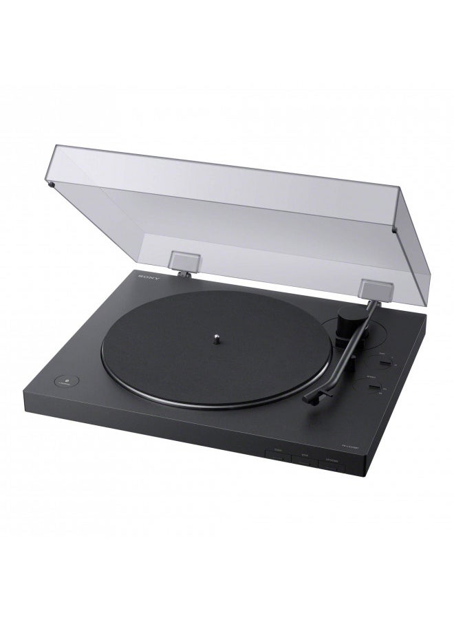 Sony PS-LX310BT Belt Drive Turntable: Fully Automatic Wireless Vinyl Record Player with Bluetooth and USB Output Black