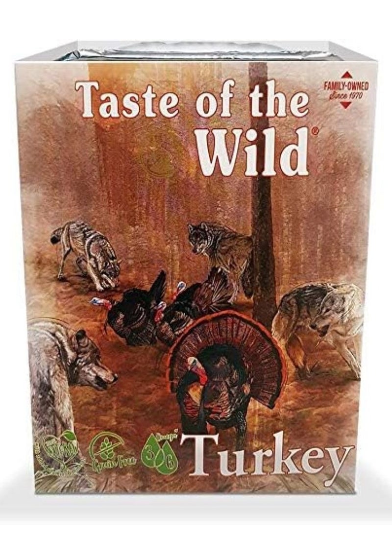 Taste of Wild Dog Wet Food TURKEY Fruit & Veg Tray 390 x 5 Pack