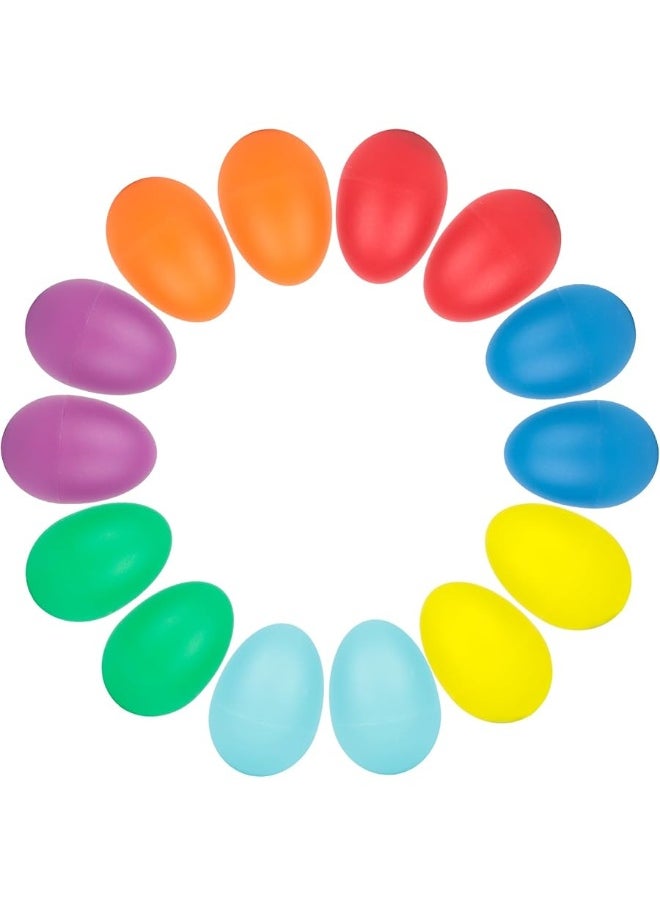 SallyFashion 14PCS Plastic Egg Shakers Set Percussion Instruments Musical Egg Maracas for Kids Music Learning DIY Painting