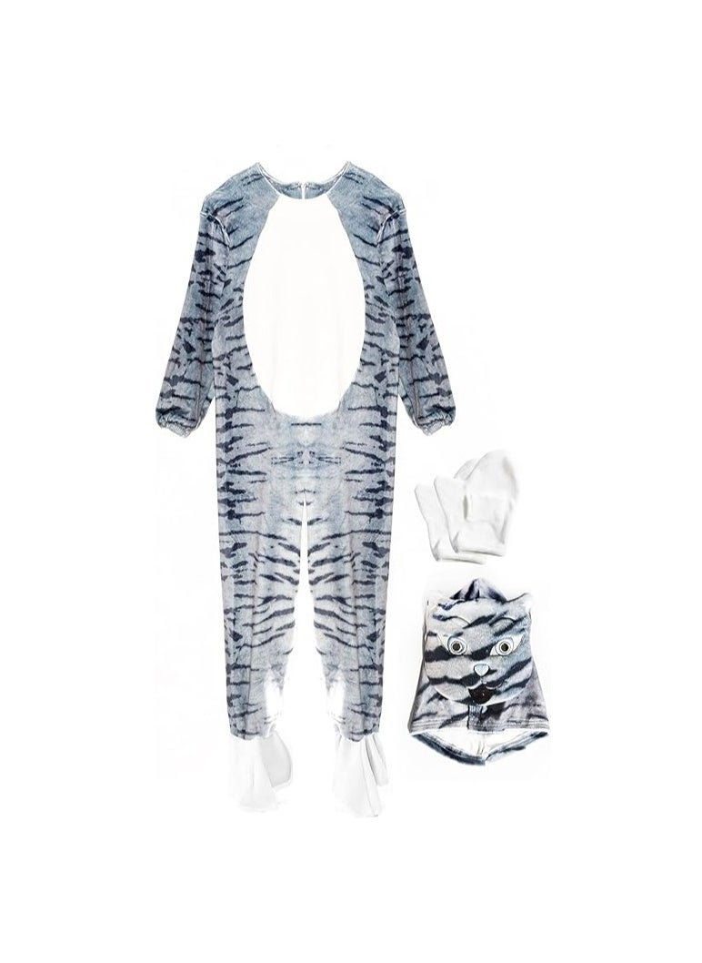 Toycee Cat Costume Silver 769 4-5