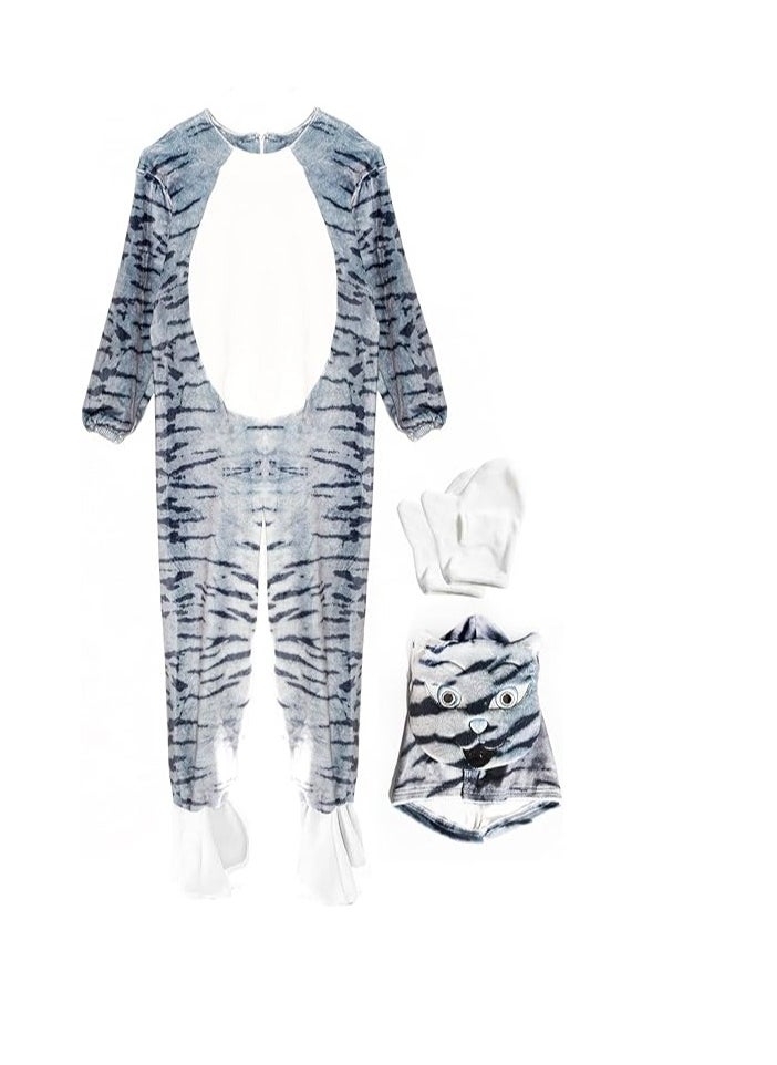 Toycee Cat Costume Silver 6-7 769