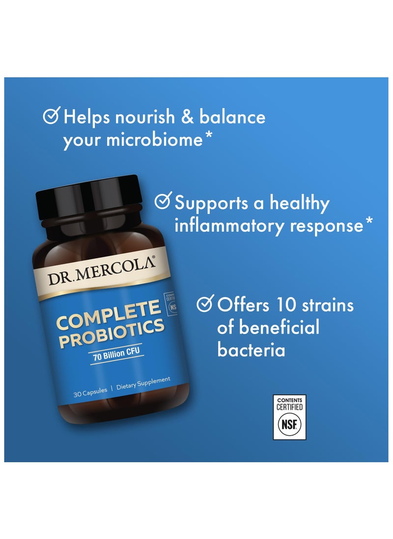 Complete probiotics 70 billion cfu 30 capsules | dietary supplement