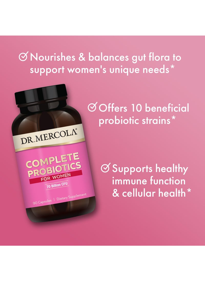 Complete Probiotics for Women 70 Billion CFU, 90 Capsules, Dietary Supplement