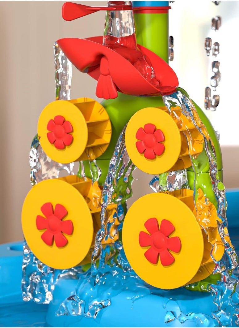 Remy Belle Sand and Water Table Toy for Kids, 3 Tier Outdoor Water Sand Table, Kids Water Play Table