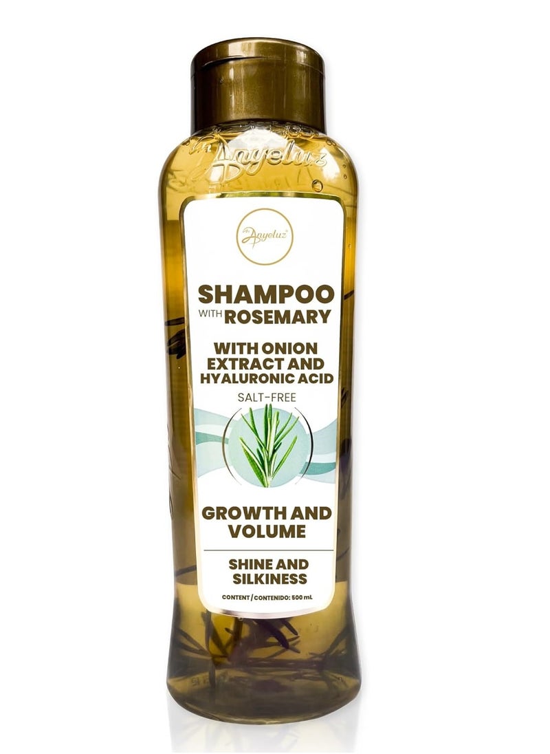 Anyeluz - Rosemary Shampoo | Promotes Hair Growth | Cleanses and Reduces Oiliness | For all Hair Types | Natural Extracts | Salt and Paraben Free