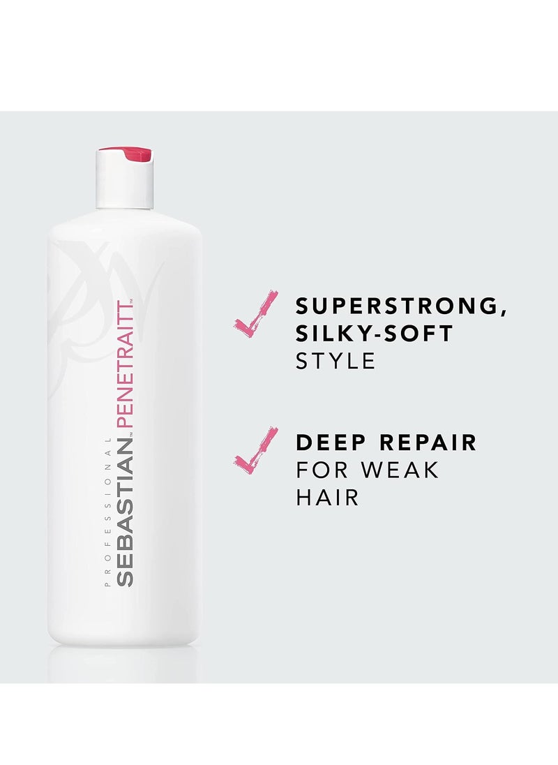 Sebastian Professional Penetraitt Shampoo & Conditioner, Strengthening & Repair, For Damaged & Colored Treated Hair